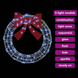Wreath with 80 LEDs Cold white 92 x 92 x 9.5 cm Acrylic 42019126