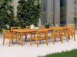 Dining Chair Set of 8 Natural Wood Solid acacia wood Standard 3098662