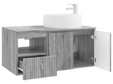 Bathroom Furniture Set 2 pcs Grey Sonoma Engineered Wood 3404100
