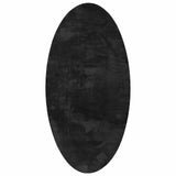Area Rugs Oval HUARTE Black 80 x 150 cm 100% Polyester 4103649