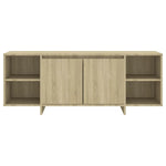 TV Cabinet Sonoma Oak 130x35x50 cm Engineered Wood 809587