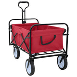 Folding Hand Trolley Manual Red 94 x 53 x 99 cm Oxford Cloth 42020661