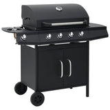 Gas Barbecue Grill 41 Cooking Zone Black Steel 310105
