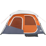 Family Tent with LED 6-Person Light Grey and Orange Quick Release 94309