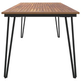 Garden Table with Hairpin Legs 200x90x75 cm Solid Wood Acacia 319522