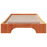 Bed Frame Wax Brown 90 x 190 cm Solid Pine Wood 872886