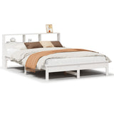 Bed Frame without Mattress White 135x190 cm Double Solid Wood Pine 3309744