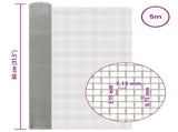 Mesh Screen 80 x 500 cm 6 Mesh Stainless Steel 201 Silver 42039654