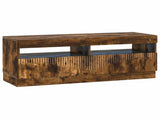 5 Piece LED TV Cabinet Smoked Oak Engineered Wood 3416845