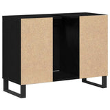 Bathroom Cabinet Black 80 x 33 x 60 cm Engineered Wood 873900