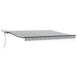 Automatic Retractable Awning with LEDs Anthracite&White 400x300 cm 3310233