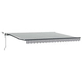 Automatic Retractable Awning with LEDs Anthracite&White 400x300 cm 3310233