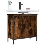 Bathroom Sink Cabinet Smoked Oak 60x30x60 cm Engineered Wood 842448