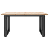 Coffee Table O-Frame 80x80x45 cm Solid Wood Pine and Steel 3282663