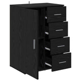 Sideboard with Drawer Black Oak 59 x 39 x 80 cm Engineered Wood 883066