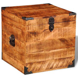 Storage Chest Cubic Rough Mango Wood 241636