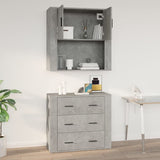 Wall Cabinet Concrete Grey 80x33x80 cm Engineered Wood 816588