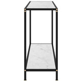 Console Table White 120x35x75 cm Tempered Glass 322841