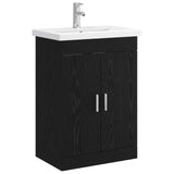Bathroom Furniture Set Black Oak 61 x 40 x 84.5 cm 3404351