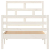 3101269 Bed Frame without Mattress White Solid Wood 90x200 cm