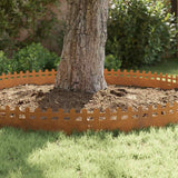 Lawn Edgings 30 pcs Rusty 103 x 0.05 x 22 cm Weathering Steel 874806