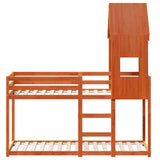 Bunk Bed without Mattress Wax Brown 90x190 cm Single Solid Wood Pine 3282004