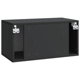 Wall-Mounted TV Cabinet Black 59.5 x 31 x 30 cm Engineered Wood 898536