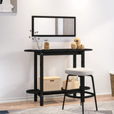 Console Table Black 110x40x80 cm Solid Wood Pine 822301