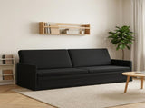 3 Seater Sofa Black 220 x 81 x 82 cm Velvet 42041159