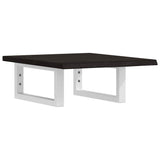 Basin Shelf Wall Mounted Steel and Solid Wood Oak 3302572