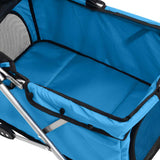 Folding Dog Stroller Blue 76x50x100 cm Oxford Fabric 172200