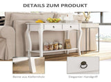 Console Table Modern Sofa Side Desk with Storage Shelves Drawers for Living Room Entryway Bedroom T3398P329582