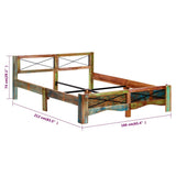 Bed Frame without Mattress Solid Reclaimed Wood 160x200 cm 247667