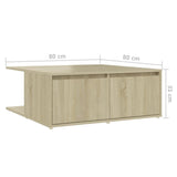 Coffee Table Sonoma oak Engineered wood 80x80x31 cm Coffee Table 806879