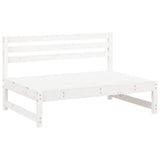 6 Piece Garden Lounge Set White Solid Wood Pine 3186614