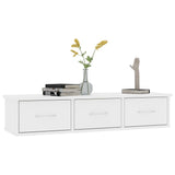 ZNTS Wall-mounted Drawer Shelf White 88x26x18.5 cm Engineered Wood 800594