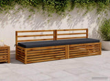 2-Piece Bench Cushions SOEST 2 pcs 100% Polyester Dark Blue 950021