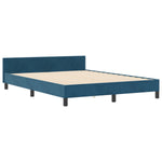 ZNTS Bed Frame Dark Blue 140x190 cm Velvet 3344877