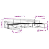 Outdoor Sofa Set 6 pcs White Solid Acacia Wood 3386828