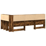 Storage Headboard with Shelf Smoked Oak 100 cm Engineered Wood 3335465