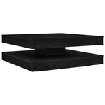 ZNTS Coffee Table 360-Degree Rotatable Black Oak 90x90x34.5 cm 3321352