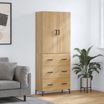 Highboard Sonoma Oak 69.5x34x180 cm Engineered Wood 3195846