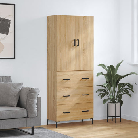 Highboard Sonoma Oak 69.5x34x180 cm Engineered Wood 3195846