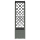 Raised Bed with Trellis and Roof Light Grey 163 x 40 x 138 cm 42032585