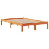 Bookcase Bed without Mattress Wax Brown 135x190 cm Double Solid Wood Pine 3321639