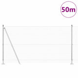 Welded Wire Fence with Concrete Base 50 x 1.2 m 3352356