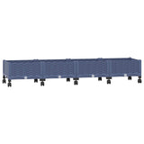 Garden Planter with Wheels Blue Grey 160 x 40 x 33 cm PP 3423130