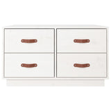 Coffee Table White 80x80x45 cm Solid Wood Pine 821518