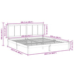 Extra Long Bed Frame without Mattress 200x220 cm Solid Wood 3309263