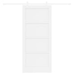 Sliding Door White 86 x 198.5 cm Solid pine wood and steel 3333595